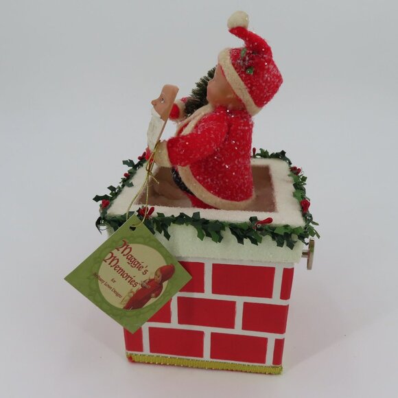 Bethany Lowe Maggies Memories Santa Claus Child Musical Chimney Christmas NEW - Picture 4 of 10